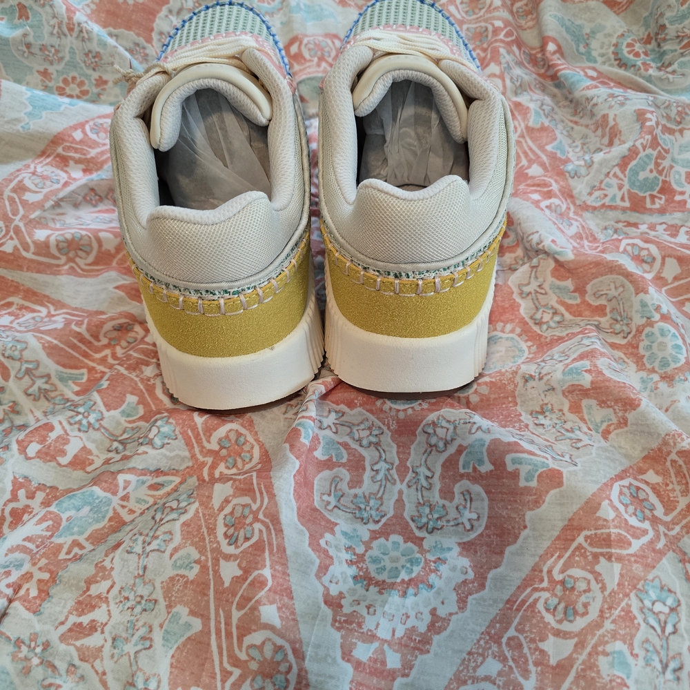 BNIB Lucky Step Platform Sneakers Women's "Yellow Multi" - Picture 7 of 7